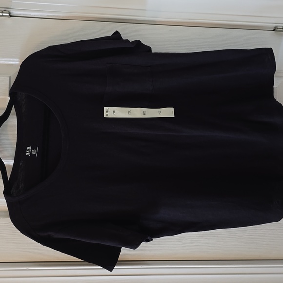 A.N.A BRAND WOMEN'S PLUS SIZE PETITE BLACK SHORT SLEEVE TEE-SHIRT SIZE PXXL - Picture 2 of 11